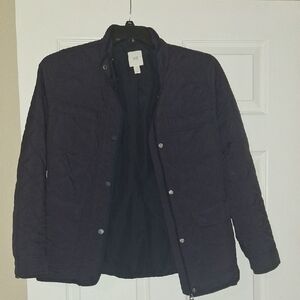 H&M Quilted Jacket in Navy Blue